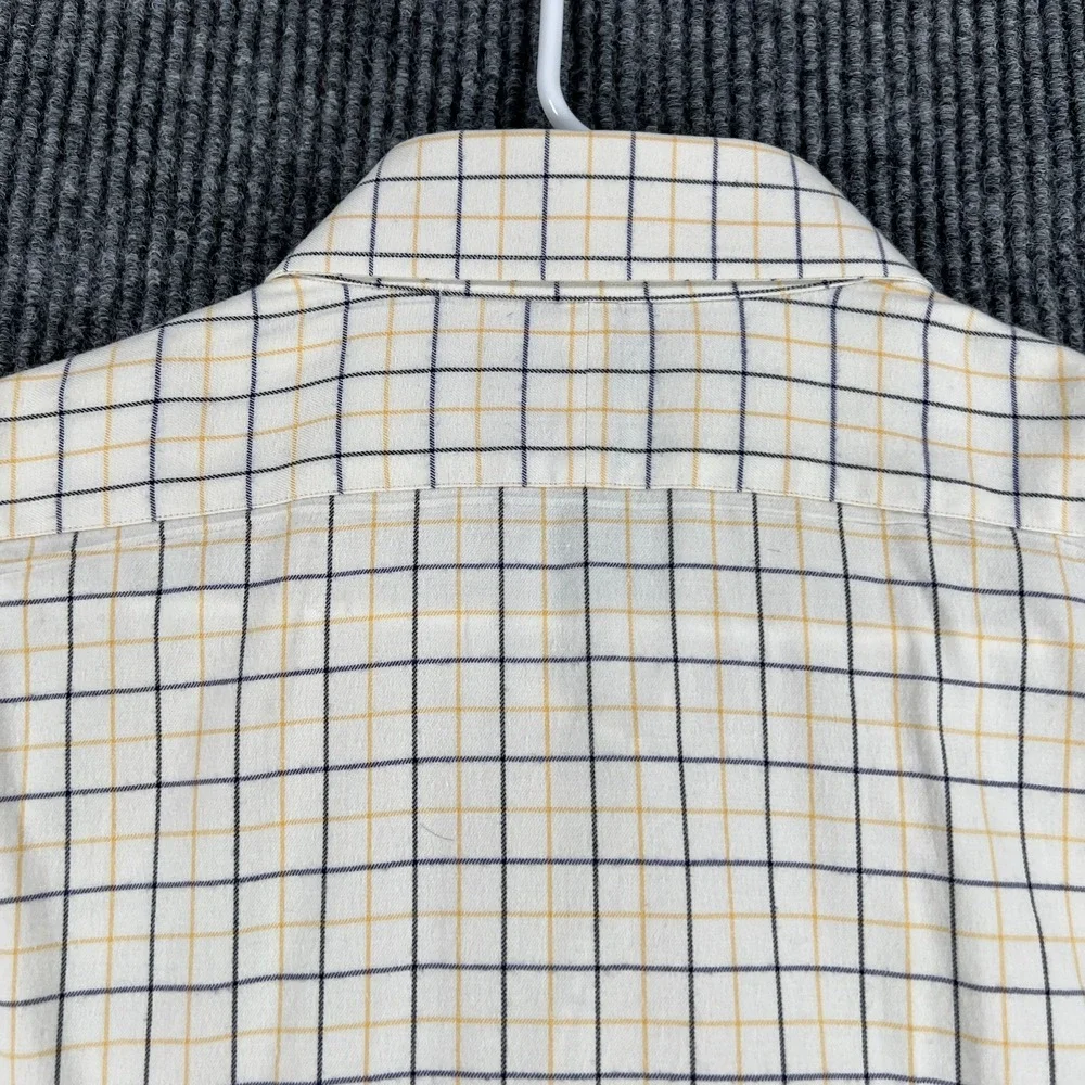 Polo Ralph Lauren Shirt Mens 2XL XXL Ivory Check Long Sleeve Regent Classic Fit